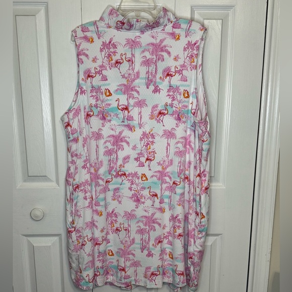 Crown & Ivy Pink Flamingo Print Midi Dress - Picture 2 of 4